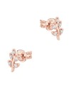 Crystal Leaf Silver Stud Earring STS-6568